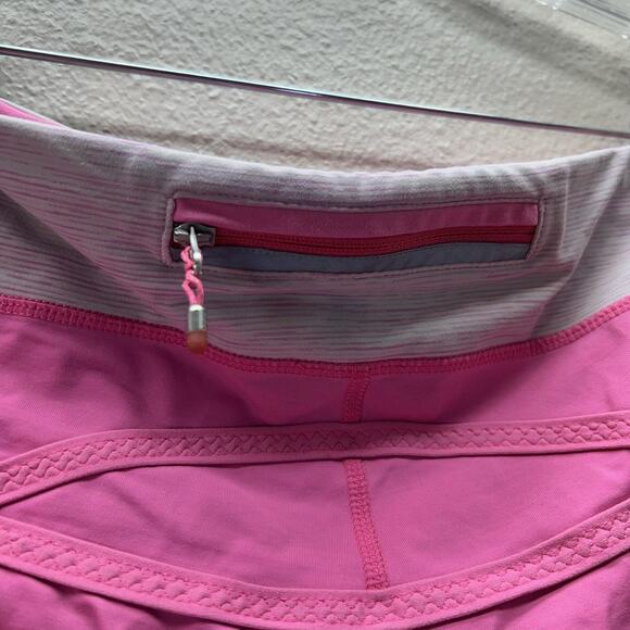 Lululemon Leggings Womens 6 Ruby Pink Run Pace Crop 22" Running Gym Ladies - Picture 5 of 7